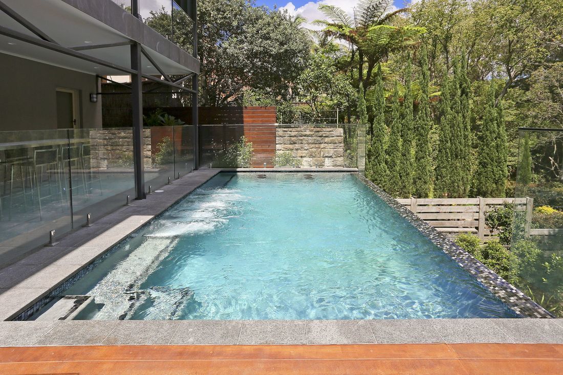 Large Luxury Swimming Pool with Modern Design and Stunning Natural Surroundings in Thornleigh